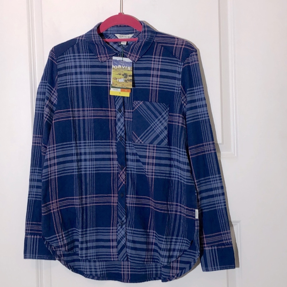 Orvis Logan Plaid Button Up Flannel Shirt Small NEW!!! - Picture 2 of 2